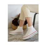 MİSSWEMODASHOES Cnv Kalın Taban Uzun Beyaz Spor Ayakkabı
