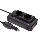 Mistaha 200W Araba Güç Çevirici DC 12V AC 220V Dönüştürücü 2 AC Çıkışlı 4 USB Bağlantı Noktası Açma/Kapatma Anahtarı Koruma Telefon Dizüstü Bilgisayar için Taşınabilir Araç Şarj Adaptörü Elektrik