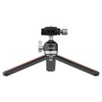 Mistaha 360 ° Dönebilen Ballhead ile Mini Masaüstü Tripod Standı 1/4 inç Vidalı QR Plaka Alüminyum Alaşım Kompakt Video Kamera DSLR ILDC Kamera Akıllı Telefon için 5kg Yük Kapasitesi