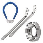 Mistaha 4 Paket Bisiklet Konuştu Aracı Bisiklet Anahtarı Konuştu Cep Aracı 6 in 1 Bisiklet Jant Truing Aracı Lastik Kolu ile Doğru Aracı