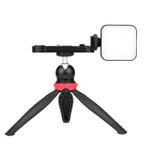Mistaha Canon G7X Mark III/II Kamera için Video Yapımı Değiştirme için LED Işık Top Başlı Tripod L Montaj Plakalı Video Vlog Kiti