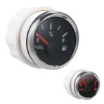 Mistaha Deniz Yakıt Seviye Göstergesi Su Geçirmez Tekne Yakıt Göstergesi 240~33ohm Sinyal 52mm Evrensel OTO Araba Tekne Kamyon Araç RV için LED Aydınlatmalı