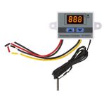 Mistaha Elektronik Sıcaklık Kontrol Cihazı LED Ekran Termostat Modülü Sıcaklık Sıcaklık Kontrol Modülü Anahtarı Su Geçirmez NTC Probu ile -50~110 ℃ Buzdolabı için 12V 120W