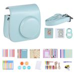 Mistaha Fujifilm Instax Mini için 14'ü 1 arada Anında Kamera Aksesuarları Paket Seti Aksesuar Değiştirme 9/8 / 8, Kılıf/Kayış/Etiket/Öz Lensi / 5 Filtre/Albüm / 4 Çeşit Film Çerçevesi /