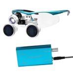 Mistaha Giyilebilir Büyüteç Taşınabilir 3.5X 420mm Cerrahi Tıbbi Dürbün Loupes Optik Cam Kulaklık Büyüteç Gözlük 3 W LED Far