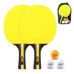 Mistaha Ping Pong Kürekleri ve Masa Tenisi Seti 2'li Paket Ping Pong Raketleri, 3 Top ve Yeni Başlayanlar İçin Taşıma Çantası Erkek Kız