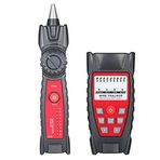 Mistaha Tel Takip Cihazı Taşınabilir Çok Fonksiyonlu RJ11 RJ45 Kablo Test Cihazı Telefon ve Ağ Hattı Bulucu Kulaklık Jakı ile Ağ Bakımı için LED Işık