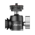 Mistaha U-60 Çift Soğuk Pabuçlu Full Metal Mini Ballhead Uzatma Mikrofon Montajı 360 Derece Panoramik Top Başlık Maksimum Yükleme 10KG Vlog Video Aksesuarları DSLR Kameralarla Uyumlu