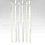 Mister Candle 10" Kokusuz Düz Renk Damlatmayan Konik Mumlar (12'li Set) - Üstün Kalite Balmumu - Ev Dekorasyonu, Düğün, Partiler ve Özel Günler (Beyaz)