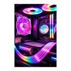 MisterionStudio Gamer Setup Dekor Aksesuarı – 3 ADET -Estetik Sakura Fan Önü Kapak (120mm)-RGB PC Kasa Dekoru