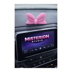 MisterionStudio Pembe Fiyonk Torpido Süsü Araba Süsü - Araç İçi Aksesuar Dekoratif Fiyonk - Oto Aksesuarı