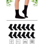 Mistero Socks Dikişsiz Bambu Kadın Soket Çorap 12 Çift - 37 - 40 - Siyah