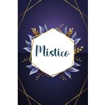 Mistico: Taccuino personalizzato con il nome Mistico | Regalo di compleanno per moglie, mamma, sorella, figlia ... | Foglie blu | 110 pagine a righe, Piccolo formato 6x9 pollici (15,24 x 22,86 cm)