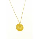 Mistik Silver Beyaz Taşlı Arapça ALLAH Yazılı Gümüş Kolye