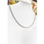 Mistik Silver Beyaz Taşlı Gümüş Choker Kolye