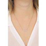 Mistik Silver Beyaz Taşlı Melek Kanadı Gümüş Kolye