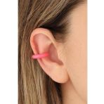 Mistik Silver Pembe Neon Mineli Gümüş Kıkırdak Küpe