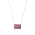 Mistik Silver Pembe Taşlı Gümüş Mektup Kolye