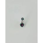 Mistik Topaz Taşlı Detaylı Göbek Piercing - Pg0015