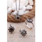 Mistik Topaz Taşlı Gümüş Set 2567