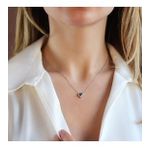 Mistik Topaz Taşlı Mini Sevgili Gümüş Kolye