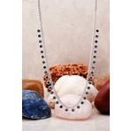 Mistik Topaz Taşlı Rodyumlu Gümüş Choker Kolye 7229