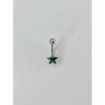 Mistik Topaz Taşlı Yıldız Detaylı Göbek Piercing - Pg0026