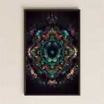 Mistik ve Derin Tonlarda Sanatsal Mandala Tablo