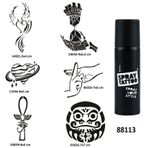 Mistik Zaman Spray Tattoo Geçici Dövme Yapma Seti Sprey Dövme Kiti