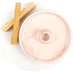 Mistikhane Ağaç Tütsülük - Pembe - Seramik - Pembe - Beyaz - 1 Adet