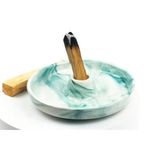 Mistikhane Yeşil Ritüel Tütsü Başlangıç Seti 4 (1 Adet Seramik Tütsülük + 30 Gr Palo Santo Ağaç Tütsü