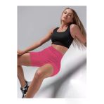 MİSTİRİK Dublin Model Biker Örme Kumaş Seamless Model Fitilli Şort Şekerpembe Renk