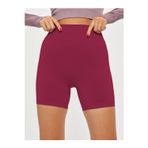 MİSTİRİK Jerovin Model Seamless Toparlayıcı Biker Push Up Etkili Kısa Şort Bordo Renk