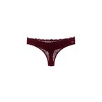 Mistirik, Masara Model Dantelli Yumuşak Kumaşlı String Tanga Bordo Renk, XL