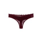 Mistirik, Masara Model Yarı Dantelli Tanga String Model Esnek Ve Yumuşak Kumaşlı Külot Bordo Renk, XL