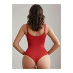 Mistirik Mimola Model 3 Bölge Etkili Örme Kumaş String Body Kırmızı, XS, MİS-MİMOLBODY, KIRMIZI, Kadın