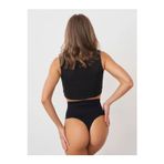 Mistirik Montela Model Yüksel Bel Toparlayıcı Tanga Çamaşır Seamless Örme Model Siyah Renk
