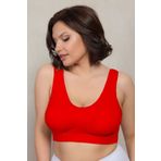 MİSTİRİK Panax Model Toparlayıcı Sıkılaştırıcı Kalın Askılı Pedli Büstiyer Kırmızı Renk