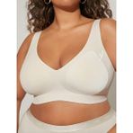 Mistirik Parabita Model Dikişsiz Pedli Yumuşak Kumaşlı Iz Yapmaz Lazer Kesim Sütyen - 2XL - Ten