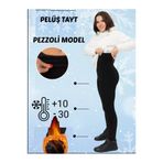 Mistirik Pezzoli Model Termal Pelüş Tayt, XS, PEZ-MİSMODEL, SİYAH, kadın