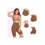 MİSTİRİK Porfy Model Dikişsiz Toparlayıcı Ve Sıkılaştırıcı Lazer Kesim Kısa Tayt Şort Kahve Renk