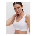 MİSTİRİK Rosella Model Kalın Askılı Pedsiz Sarkma Engelleyen Büstiyer Spor Korse Beyaz Renk