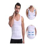 Mistirik, Torenova Erkek Bölgesel Sıkılaştırıcı Ve Inceltici Korse Atlet Beyaz Renk, 2XL