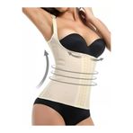 Mistirik, Trigoso Model 4 Aşamalı Sıkılaştırıcı Kum Saati Görünümü Veren Askılı Latex Korse Ten Renk, 48