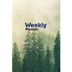 Misty Pines Weekly Planner: Undated Weekly Organizer with Serene Forest and Sky View – Minimal Nature Style