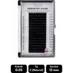 Misyul 0.05C Natural Kıvrım 13 mm Soft Eyelash Doğal Ipek Kirpik 16'lı - Siyah