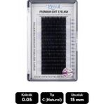 Misyul 0.05C Natural Kıvrım 15 mm Soft Eyelash Doğal Ipek Kirpik 16'lı - Siyah