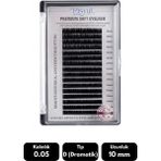 Misyul 0.05D Dramatik Kıvrım 10 mm Soft Eyelash Doğal Ipek Kirpik 16'lı - Siyah
