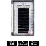 Misyul 0.05D Dramatik Kıvrım 13 mm Soft Eyelash Doğal Ipek Kirpik 16'lı - Siyah