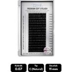 Misyul 0.07C Natural Kıvrım 11 mm Soft Eyelash Doğal Ipek Kirpik 16'lı - Siyah